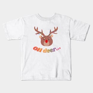 OH DEER - Christmas Reindeer Kids T-Shirt